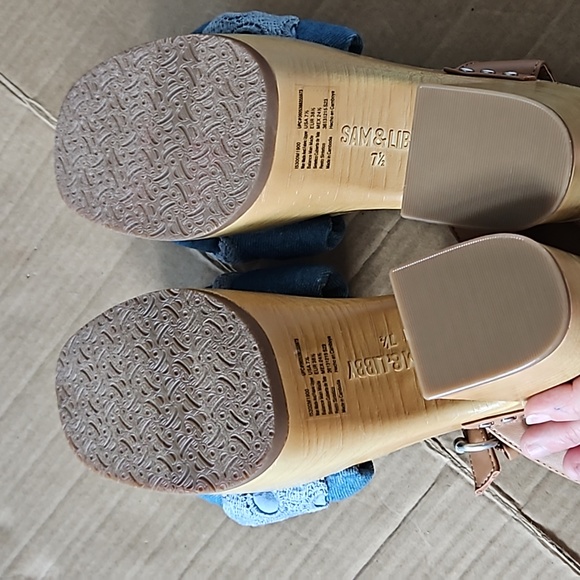 Sam & Libby Cassandra puffy denim platform sandals-7.5 - Picture 7 of 12